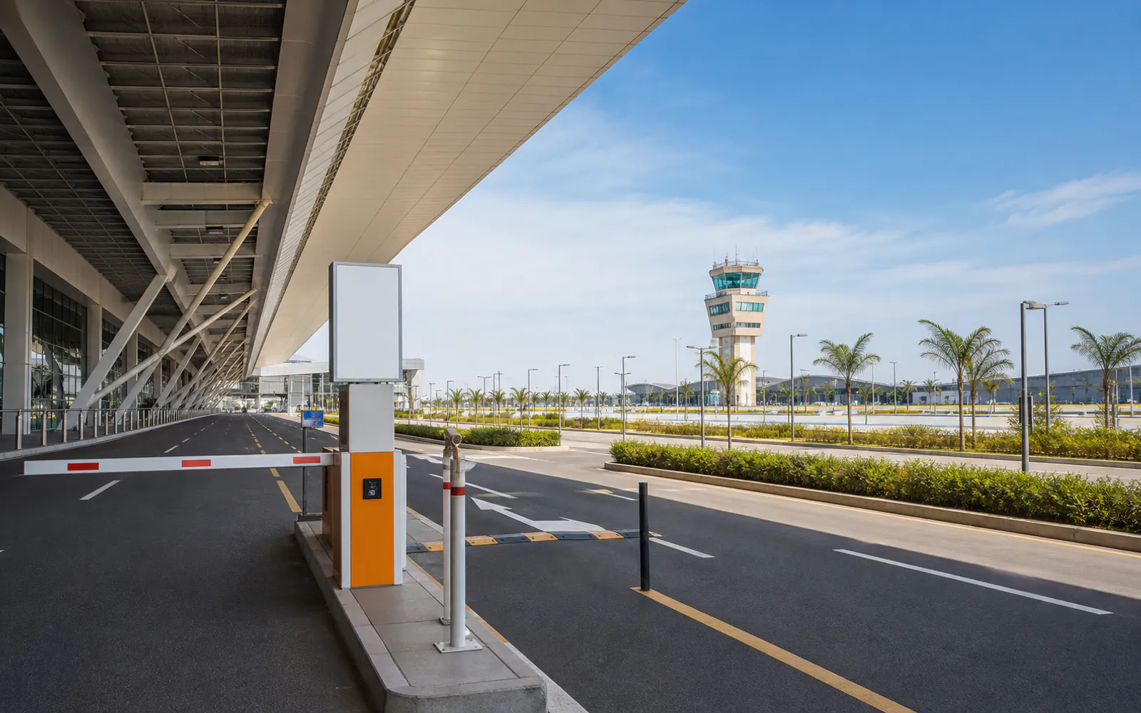 Fluxo de acesso intenso em operação aeroportuária com automação VJS